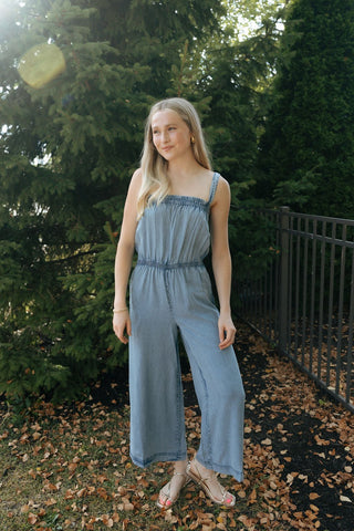 Solara Chambray Jumpsuit *final sale - The Red Thread Boutique