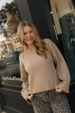 Sprinkle Sweater, Oatmeal - The Red Thread Boutique