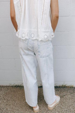 Stripe Barrel Pants *final sale - The Red Thread Boutique