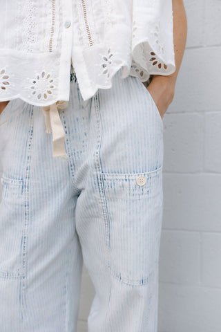 Stripe Barrel Pants *final sale - The Red Thread Boutique