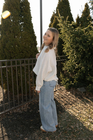 Stripe Button Up, Gauze Blue - The Red Thread Boutique