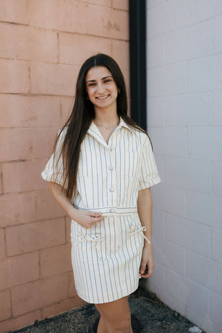 Stripe Jacket, Blue/Off White *final sale - The Red Thread Boutique