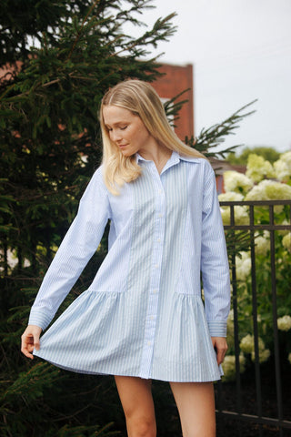 Stripe Shirt Dress *final sale - The Red Thread Boutique