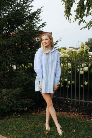 Stripe Shirt Dress *final sale - The Red Thread Boutique
