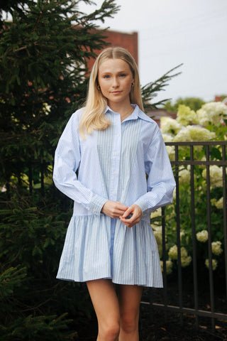 Stripe Shirt Dress *final sale - The Red Thread Boutique