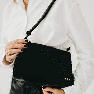 Suede Harper Hobo Shoulder Bag: Oat - The Red Thread Boutique