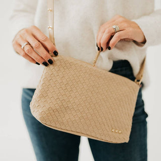 Suede Harper Hobo Shoulder Bag: Oat - The Red Thread Boutique