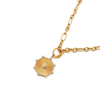 Sunburst Diamond Chain Necklace - The Red Thread Boutique