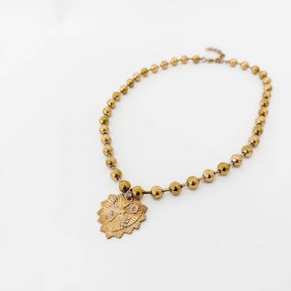 Sunburst Heart Love Pendant Necklace - The Red Thread Boutique