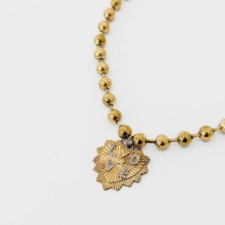 Sunburst Heart Love Pendant Necklace - The Red Thread Boutique