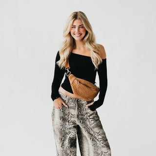 Susie Suede Bum Bag: Oat - The Red Thread Boutique