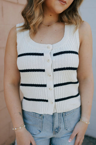 Sycamore Stripe Sweater Vest, Sea Salt by Z Supply *final sale* - The Red Thread Boutique