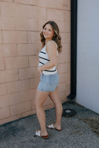 Sycamore Stripe Sweater Vest, Sea Salt by Z Supply *final sale* - The Red Thread Boutique