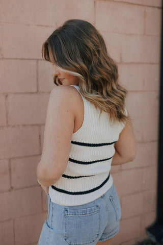 Sycamore Stripe Sweater Vest, Sea Salt by Z Supply *final sale* - The Red Thread Boutique