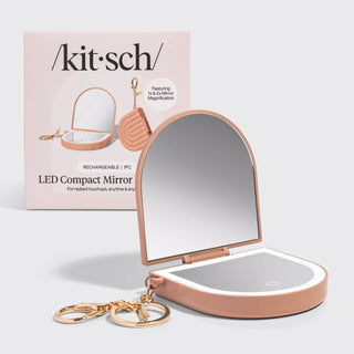 Terracotta Compact Mirror Keychain - The Red Thread Boutique