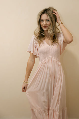 The Lily Pink Perfect Midi Dress - The Red Thread Boutique
