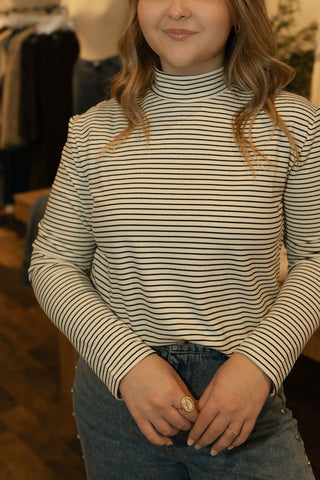 Tori Top, Black/Cream - The Red Thread Boutique