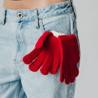 Two Tone Smart Gloves: Black/Gray - The Red Thread Boutique
