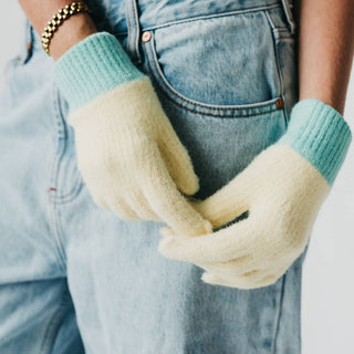 Two Tone Smart Gloves: Black/Gray - The Red Thread Boutique