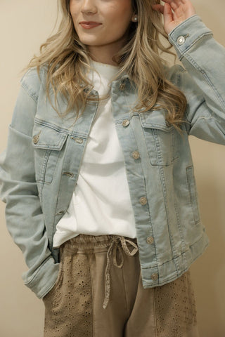 Tyler Denim Jacket, Air Blue Wash - The Red Thread Boutique
