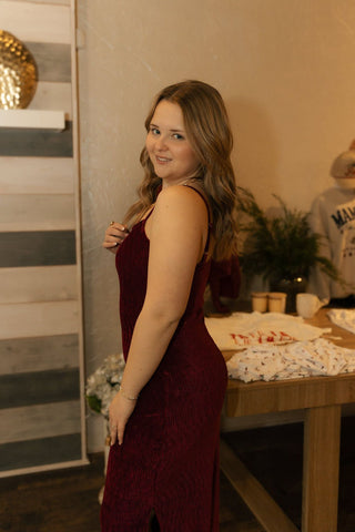 Velvet Dress, Berry *final sale* - The Red Thread Boutique
