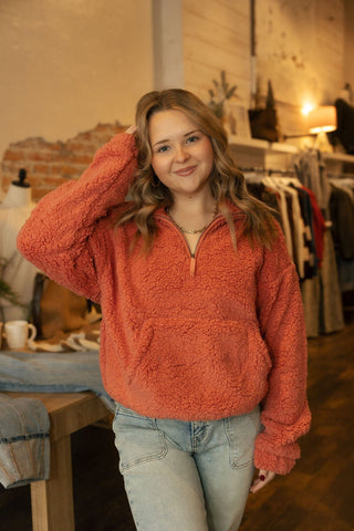 Voyager Pullover, Brick - The Red Thread Boutique