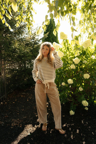 Washed Cord Pants, Tan *final sale* - The Red Thread Boutique