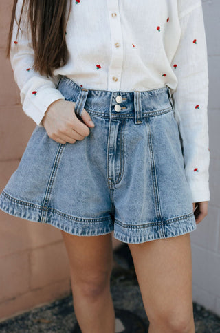 Washed Denim Shorts *final sale - The Red Thread Boutique