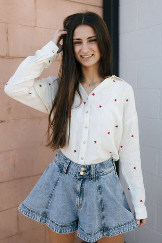 Washed Denim Shorts *final sale - The Red Thread Boutique