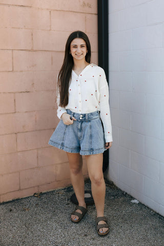 Washed Denim Shorts *final sale - The Red Thread Boutique