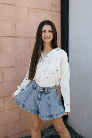 Washed Denim Shorts *final sale - The Red Thread Boutique