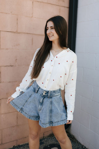 Washed Denim Shorts *final sale - The Red Thread Boutique