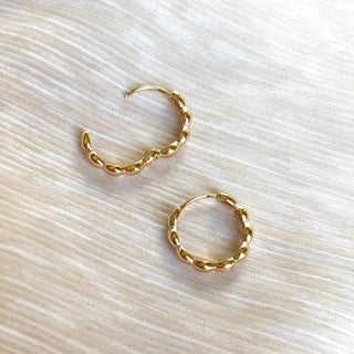 Wavy Hoop Earrings - The Red Thread Boutique