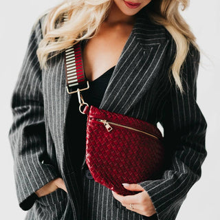 Westlyn Woven Bum Bag, Checkered Blush - The Red Thread Boutique