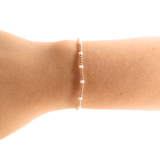 White Dainty Poppi Bracelet: Gold / Standard 6.75 inch - The Red Thread Boutique