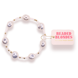 White Sadie Sprinkle Bracelet: Standard 6.75 Inch - The Red Thread Boutique