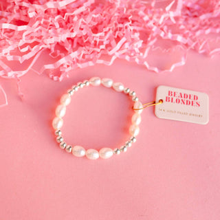 Willow Pearl Bracelet in Silver: Standard 6.75 inch - The Red Thread Boutique