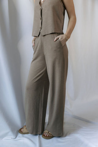 Z Supply Andre Wide Leg Pant, Milk Shake - The Red Thread Boutique