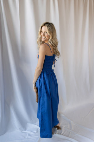 Z Supply Cornelia Poplin Midi Dress, Nautical - The Red Thread Boutique