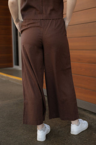 Z Supply Scout Linen Pants, Chocolate Cherry - The Red Thread Boutique