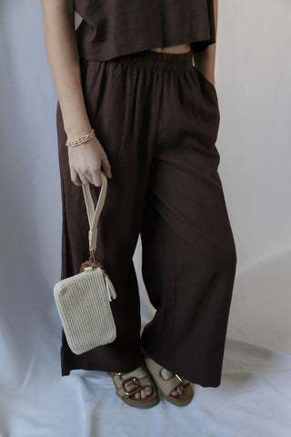 Z Supply Sloane Linen Top, Chocolate Cherry - The Red Thread Boutique