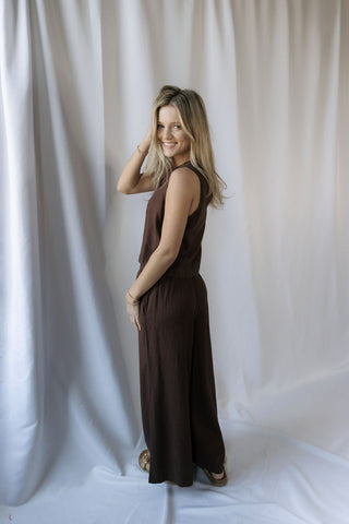 Z Supply Sloane Linen Top, Chocolate Cherry - The Red Thread Boutique
