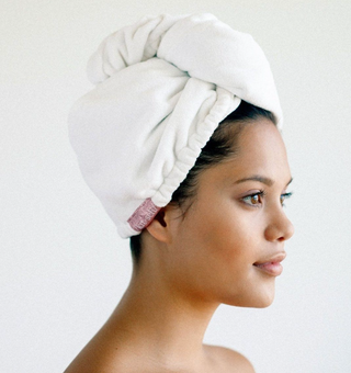 Micro Fiber Hair Towel, White - The Red Thread Boutique