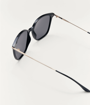 Panache Sunglasses by Z Supply, Polished Black - Gray