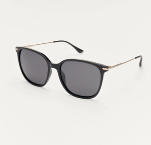 Panache Sunglasses by Z Supply, Polished Black - Gray