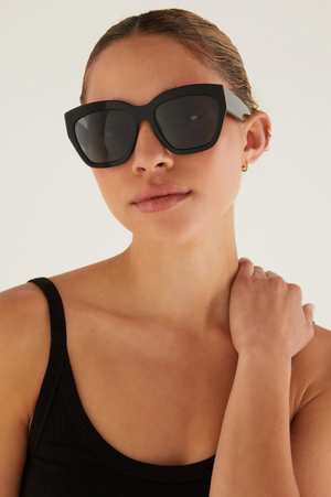 Z Supply Sunglasses - Incognito, Polished Black